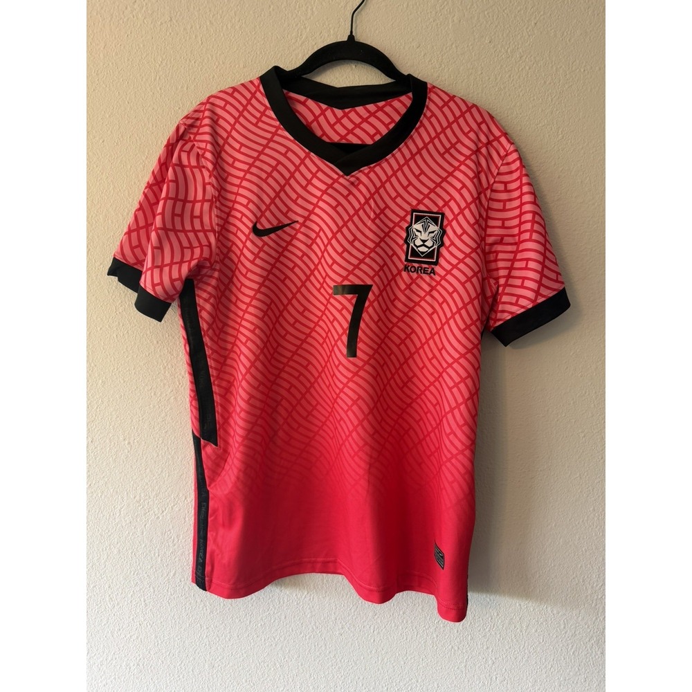 Nike Men's‎ HMSON South Korea Home Soccer Jersey, CQ9168-653, Pink, Size Large